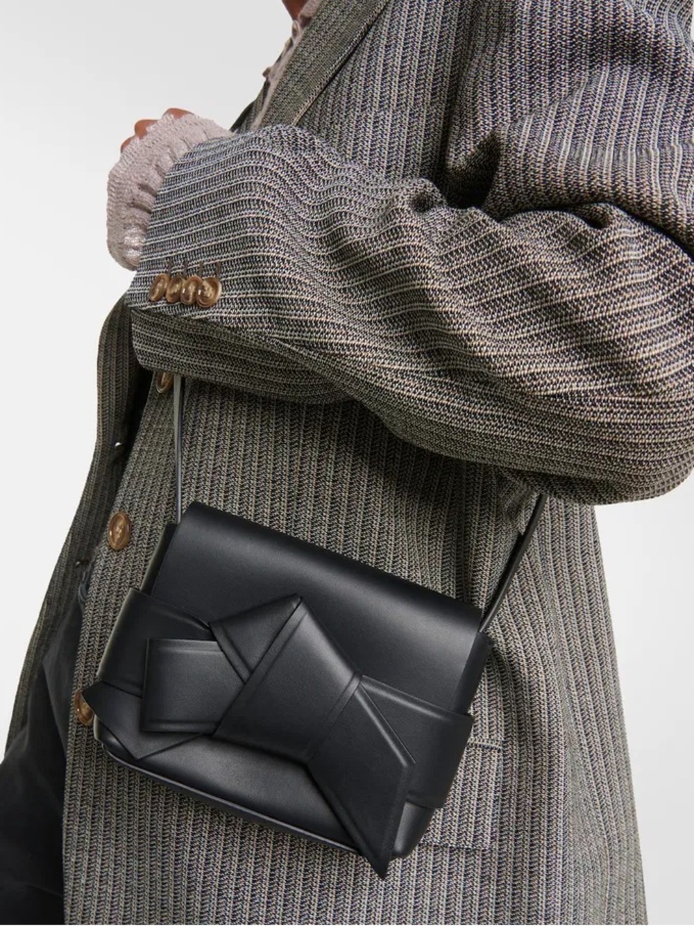 NWT ACNE STUDIOS Musubi Knotted Mini Shoulder crossbody Bag Black